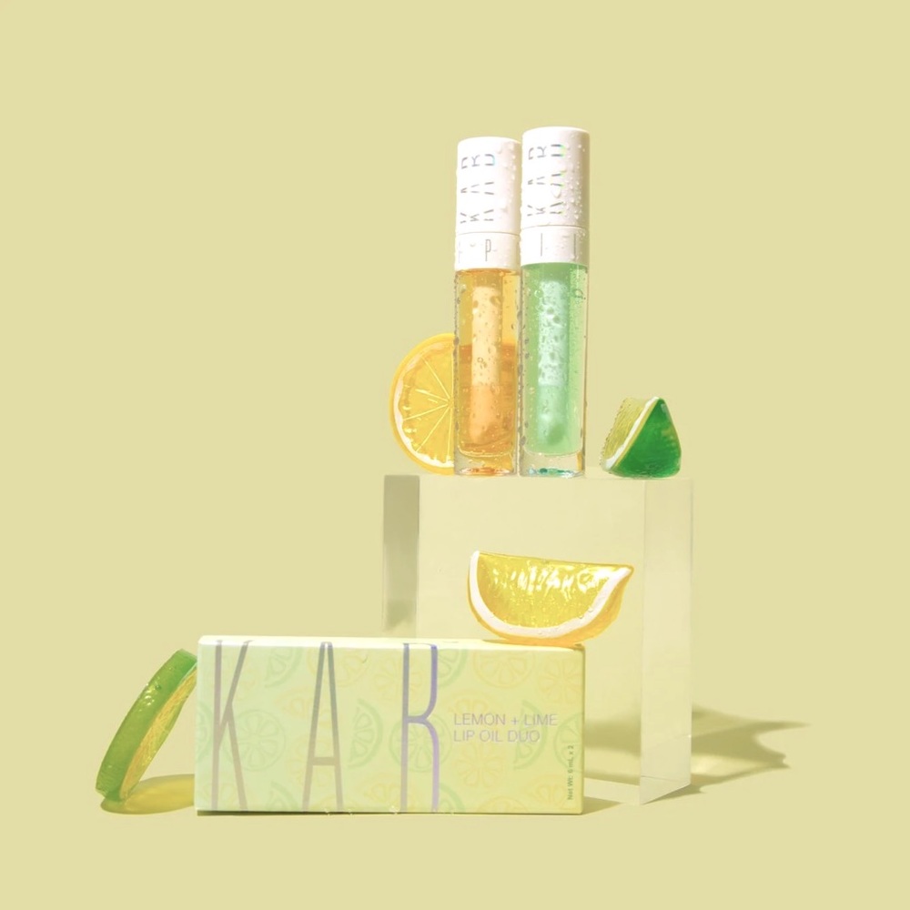 🍋 KAB Cosmetics lemon + lime lip oil duo 💋